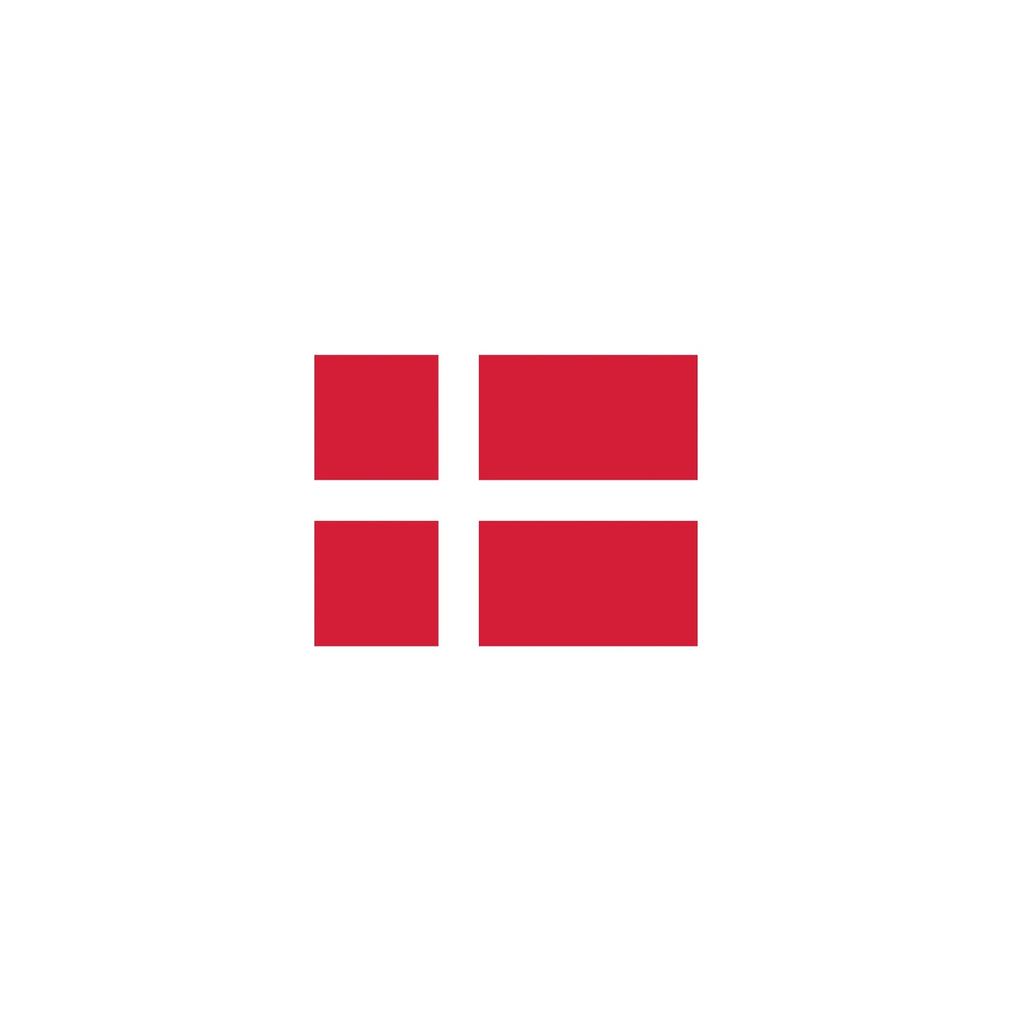 Dannebrog på hvid